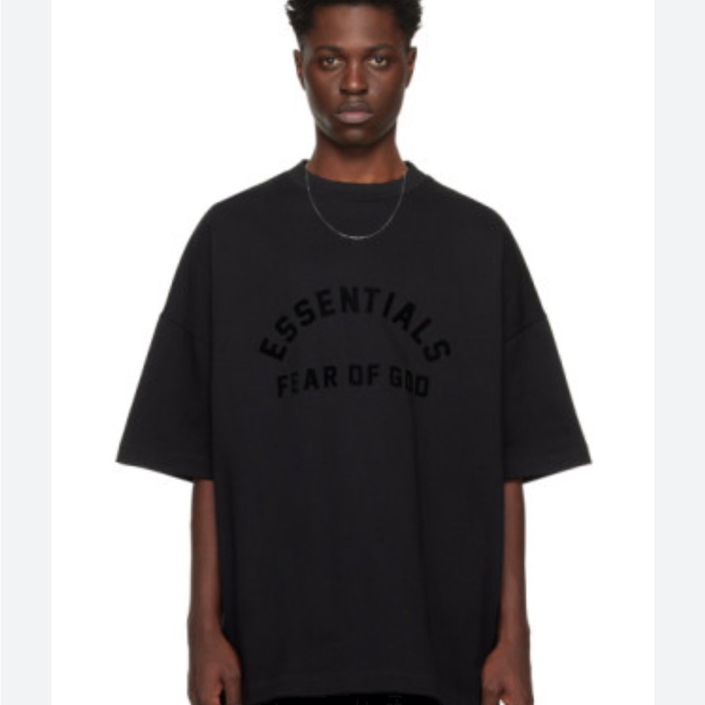Essentials Faear Of God Essentials Heavy S/S Tee In Black